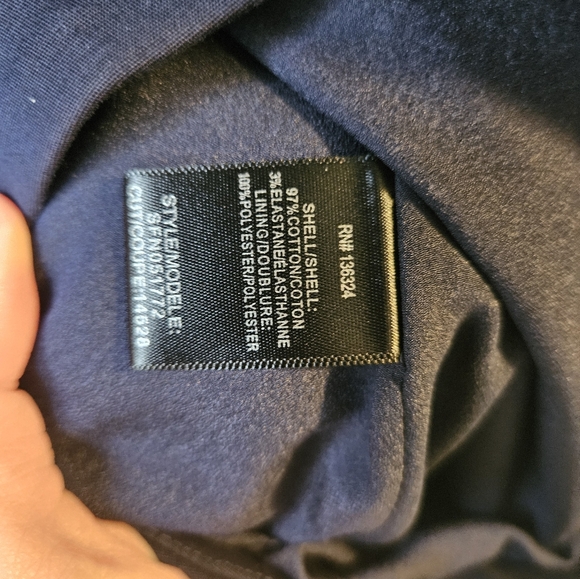 Halston Heritage Navy Split Neck Fit Flare Dress - Picture 9 of 12